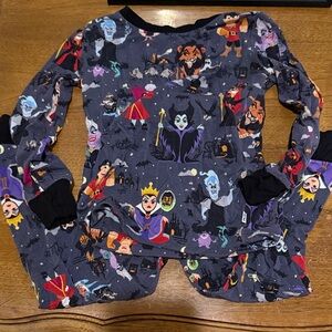 Little sleepies Disney Black and Gray Villains Toddler pajama set